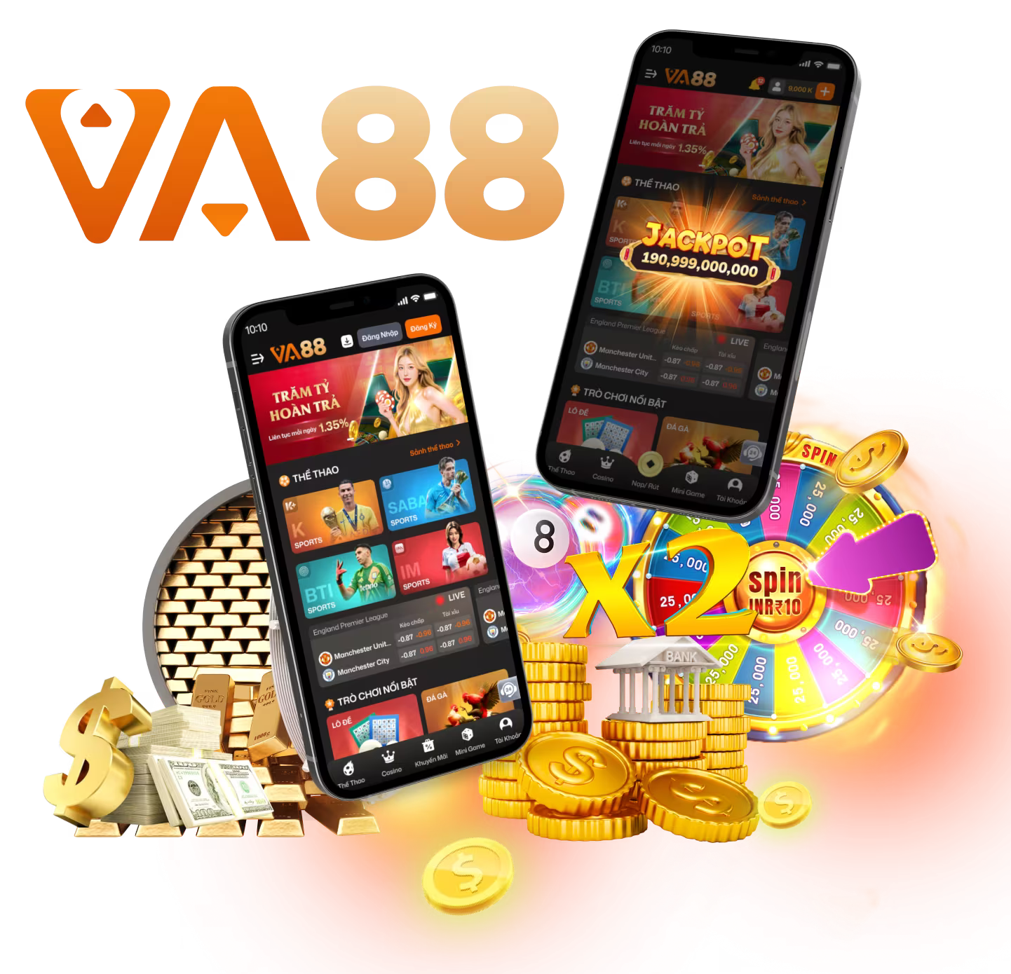 Minh họa dịch vụ di động VA88 trên màn hình lớn
